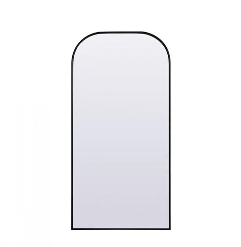 Elegant Lighting Blaire Metal Frame Arch Full Length Mirror 28x66 Inch in Black Model: MR1B2866BLK