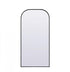 Elegant Lighting Blaire Metal Frame Arch Full Length Mirror 28x66 Inch in Black Model: MR1B2866BLK