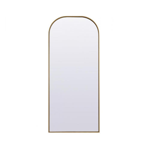 Elegant Lighting Blaire Metal Frame Arch Full Length Mirror 28x66 Inch in Black Model: MR1B2866BLK
