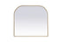Elegant Lighting Blaire Metal Frame Arch Full Length Mirror 28x66 Inch in Black Model: MR1B2866BLK
