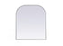 Elegant Lighting Blaire Metal Frame Arch Full Length Mirror 28x66 Inch in Black Model: MR1B2866BLK