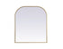 Elegant Lighting Blaire Metal Frame Arch Full Length Mirror 28x66 Inch in Black Model: MR1B2866BLK