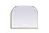 Elegant Lighting Blaire Metal Frame Arch Full Length Mirror 28x66 Inch in Black Model: MR1B2866BLK