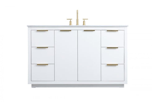 Elegant Lighting Blake 54 Inch Single Bathroom Vanity in Blue Model: VF19454BL