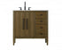 Elegant Lighting Blakely 36 inch Single Bathroom Vanity in Chocolate Oak Model: VF29636CO