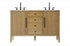 Elegant Lighting Blakely 54 inch Double Bathroom Vanity Inchocolate Oak Model: VF29654DCO