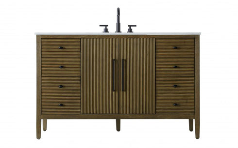 Elegant Lighting Blakely 54 inch Single Bathroom Vanity Inchocolate Oak Model: VF29654CO