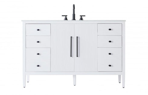 Elegant Lighting Blakely 54 inch Single Bathroom Vanity Inchocolate Oak Model: VF29654CO