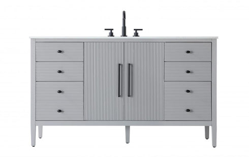 Elegant Lighting Blakely 60 inch Single Bathroom Vanity Inchocolate Oak Model: VF29660CO