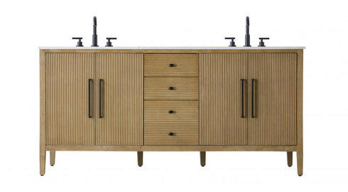 Elegant Lighting Blakely 72 inch Double Bathroom Vanity Inchocolate Oak Model: VF29672DCO