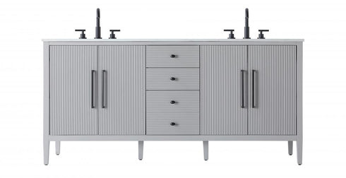 Elegant Lighting Blakely 72 inch Double Bathroom Vanity Inchocolate Oak Model: VF29672DCO