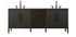 Elegant Lighting Blakely 84 inch Double Bathroom Vanity Inchocolate Oak Model: VF29684DCO