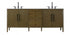 Elegant Lighting Blakely 84 inch Double Bathroom Vanity Inchocolate Oak Model: VF29684DCO