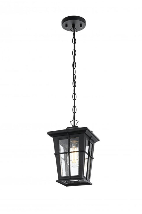 Elegant Lighting Bodine 7 inch Outdoor Pendant in Black Model: OD337H11BK