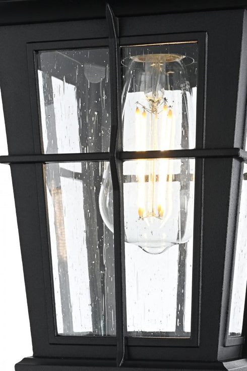 Elegant Lighting Bodine 7 inch Outdoor Pendant in Black Model: OD337H11BK