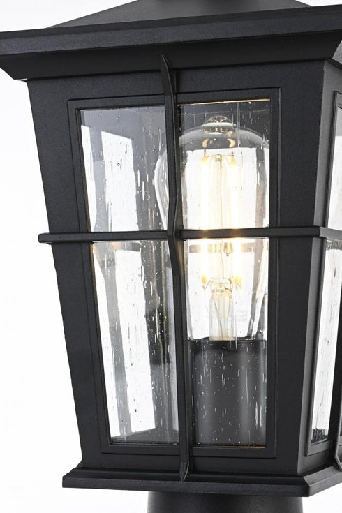 Elegant Lighting Bodine 7 inch Outdoor Pendant in Black Model: OD337P16BK