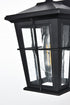 Elegant Lighting Bodine 7 inch Outdoor Pendant in Black Model: OD337W12BK