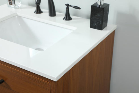 Elegant Lighting Boise 30 Inch Single Bathroom Vanity in Teak Model: VF41030MTK