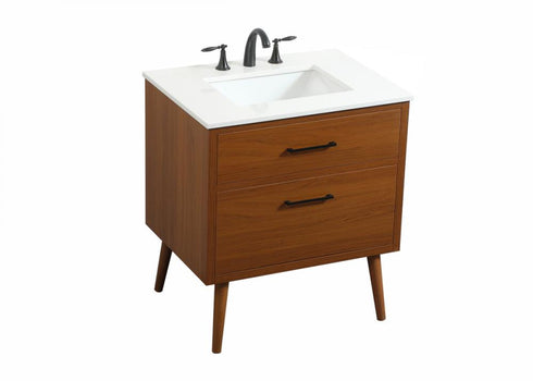 Elegant Lighting Boise 30 Inch Single Bathroom Vanity in Teak Model: VF41030MTK