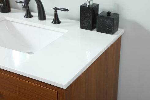 Elegant Lighting Boise 36 Inch Single Bathroom Vanity in Teak Model: VF41036MTK