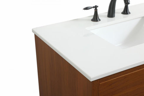 Elegant Lighting Boise 36 Inch Single Bathroom Vanity in Teak Model: VF41036MTK