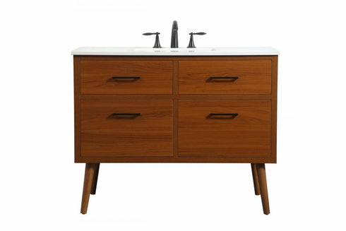 Elegant Lighting Boise 42 Inch Single Bathroom Vanity in Teak Model: VF41042MTK