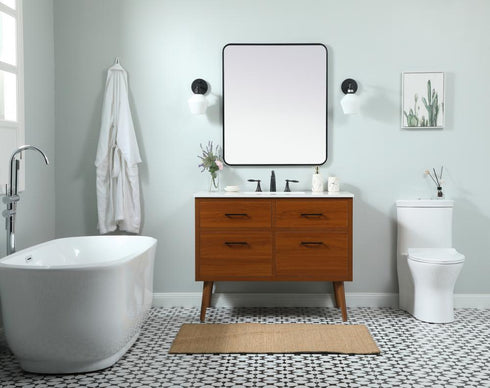 Elegant Lighting Boise 42 Inch Single Bathroom Vanity in Teak Model: VF41042MTK