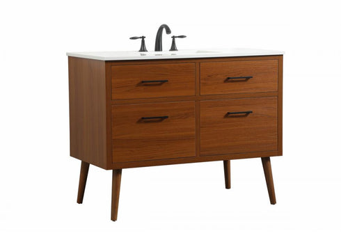 Elegant Lighting Boise 42 Inch Single Bathroom Vanity in Teak Model: VF41042MTK