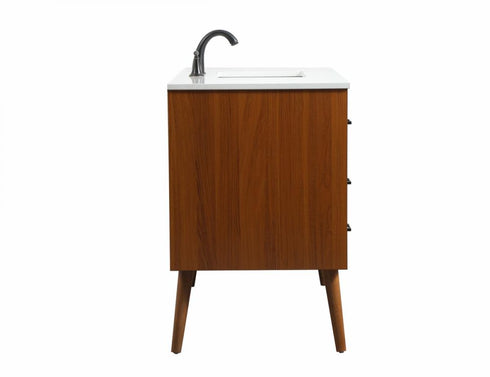 Elegant Lighting Boise 48 Inch Single Bathroom Vanity in Teak Model: VF41048MTK