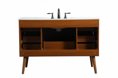 Elegant Lighting Boise 48 Inch Single Bathroom Vanity in Teak Model: VF41048MTK