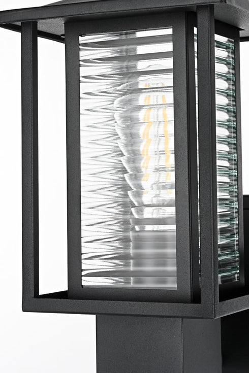 Elegant Lighting Bouvier 7 inch Outdoor Pendant in Black Model: OD344W14BK