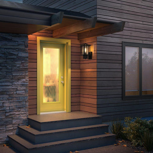 Elegant Lighting Bouvier 7 inch Outdoor Pendant in Black Model: OD344W14BK