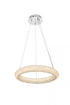 Elegant Lighting Bowen 18 Inch Adjustable LED Chandelier in Chrome Model: 3800D18C