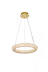 Elegant Lighting Bowen 18 Inch Adjustable LED Chandelier in Chrome Model: 3800D18C