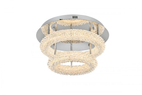 Elegant Lighting Bowen 18 Inch Adjustable LED Flush Mount in Chrome Model: 3800F18L2C