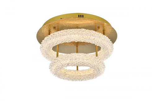 Elegant Lighting Bowen 18 Inch Adjustable LED Flush Mount in Chrome Model: 3800F18L2C