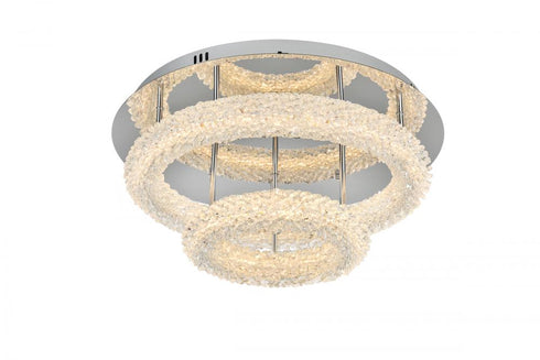 Elegant Lighting Bowen 22 Inch Adjustable LED Flush Mount in Chrome Model: 3800F22L2C