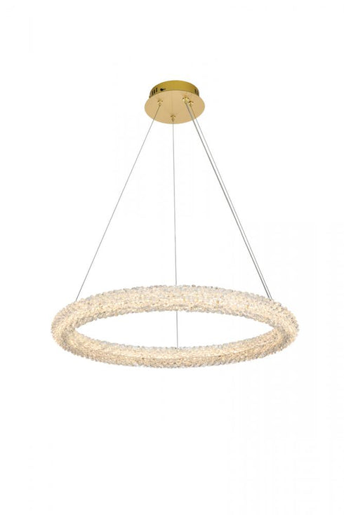 Elegant Lighting Bowen 26 Inch Adjustable LED Chandelier in Chrome Model: 3800D26C