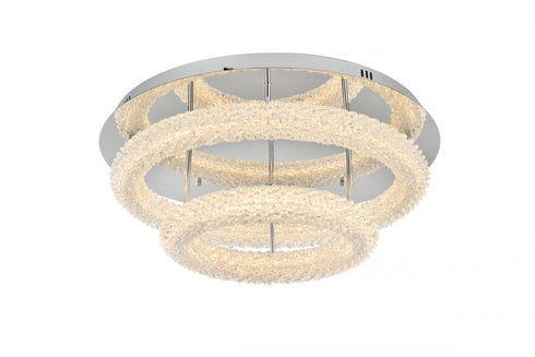Elegant Lighting Bowen 26 Inch Adjustable LED Flush Mount in Chrome Model: 3800F26L2C