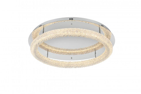 Elegant Lighting Bowen 29.5 inch LED Flush Mount in Chrome Model: 3800F30C