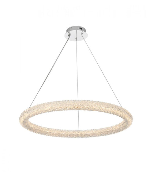 Elegant Lighting Bowen 32 Inch Adjustable LED Chandelier in Chrome Model: 3800D31C