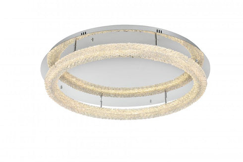 Elegant Lighting Bowen 33.5 inch LED Flush Mount in Chrome Model: 3800F33C