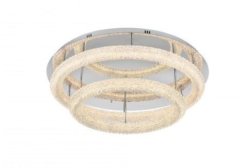 Elegant Lighting Bowen 33.5 inch LED Flush Mount in Chrome Model: 3800F33C