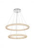 Elegant Lighting Bowen 35.5 inch LED chandelier in chrome Model: 3800G36C