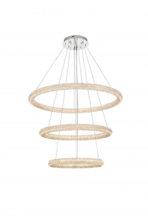 Elegant Lighting Bowen 42 inch LED chandelier in chrome Model: 3800G41C