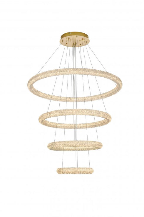Elegant Lighting Bowen 42 inch LED chandelier in chrome Model: 3800G41C