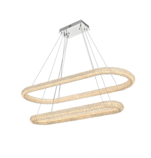 Elegant Lighting Bowen 51 Inch Adjustable LED Chandelier in Chrome Model: 3800G50L2C