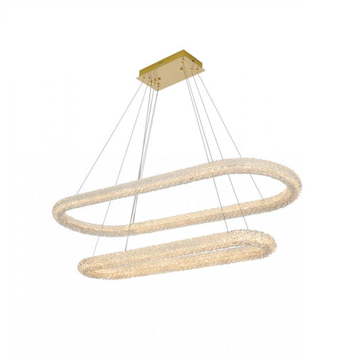 Elegant Lighting Bowen 51 Inch Adjustable LED Chandelier in Chrome Model: 3800G50L2C