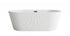 Elegant Lighting Bryant 67 inch Bathtub in Glossy White with Brushed Gold Trim Model: BT30767GW-BGD