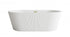 Elegant Lighting Bryant 67 inch Bathtub in Glossy White with Brushed Gold Trim Model: BT30767GW-BGD